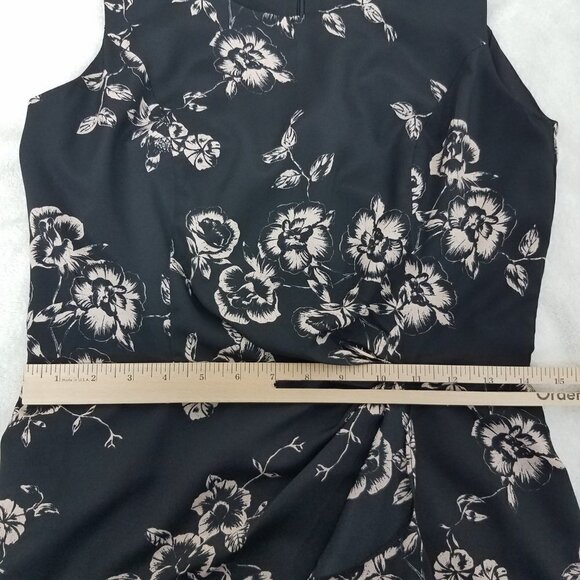 NEW Banana Republic Size 4 Floral Shift Dress in Black and Ivory Floral $110 - Picture 9 of 10